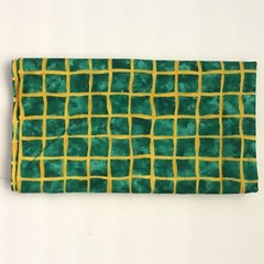 20″ Moda Whimsical Wabbits Patrick Lose Green Yellow Square Print Cotton Fabric