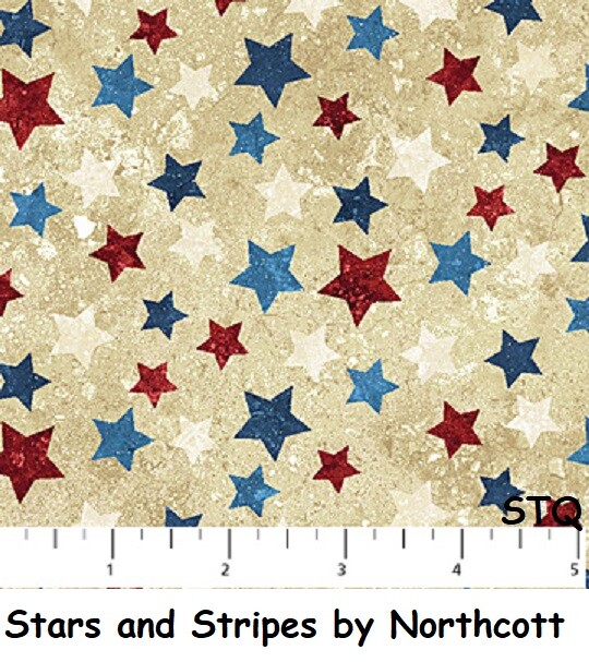 Stars & Stripes 10th Patriotic Stars cotton quilt fabric Northcott 20159-30