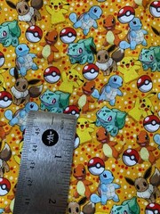 100% cotton Pokemon, Pikachu Fabric 1yard 36″ x 54″,for Embroidery ,quilt..