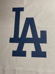 1 LOS ANGELES DODGERS LA Quilt Block 2025 World Series Sew Fabric Square