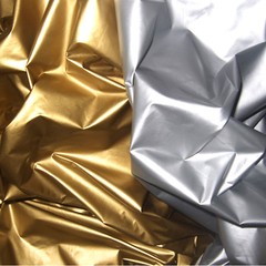 NYLON 30D METALLIC WINDBREAKER WATER PROOF REPELLENT FABRIC DANCE STAGE GOLD 60″