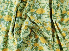 Cotton Hand Block Print Fabric By The Yard – 42 inch Width – PRECUT 3 Yards