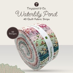 Tinyspool & Co. Jelly Roll Fabric Strips for 2.5 Inches, Waterlily Pond