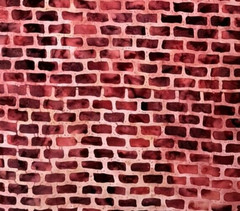 New 12″ Wide x 45″ Long Jo-Ann Fabrics Red Beige Brick Pattern Cotton Sew Quilt
