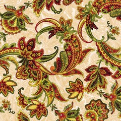BENARTEX – Harvest Beauty By Kanvas Studio – Harvest Paisley – Cream ,1/4 yard