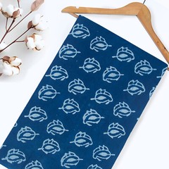 Handcrafted Indigo Cotton Fabric – 2.5 Yards Block Print for Dressmaking & Craft