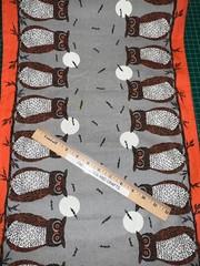 MODA 100% cotton toweling fabric Halloween OWLS 920 312 – 16 in x 36in Whoot owl