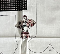 Spring Industries Fabric Panel COUNTRY ANGEL Doll Patchwork Decor