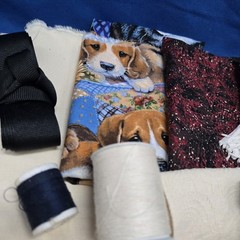 Slow Stitching Lot Fabric Buttons Floss Trim Thread Ribbon Sew Arts Crafts Black