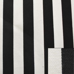 Boat Woven Pattern Canvas Fabric | Striped Black White 57 Inch (YD)