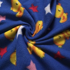 Baby Duck Star Fleece Fabric 58″ Wide Printed Fleece Yard Royal Blue