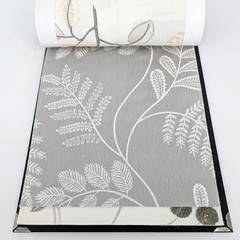 Clarke & Clarke Pavilion Fabric Sample Book Embroidered Floral Swatches 17×13