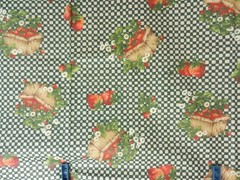 Piney Woods Collection by Diane George Coated Fabric Strawberries Flowers Quarts