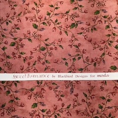 Vintage Sweet Romance Blackbird Designs Moda Floral Pink Cotton ~ 1.33 Yards