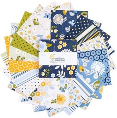 Riley Blake SUNSHINE & DANDELIONS 5″ Stacker 100% Cotton Precut Squares (42 pcs)