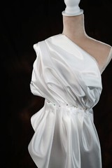 White Silky Bridal Satin Fabric by the yard 60″ Wide