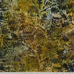 1 Yard Cut of Lunn Fabric Exclusive Owls in a Tree Batik 100% Cotton 3654 Earth