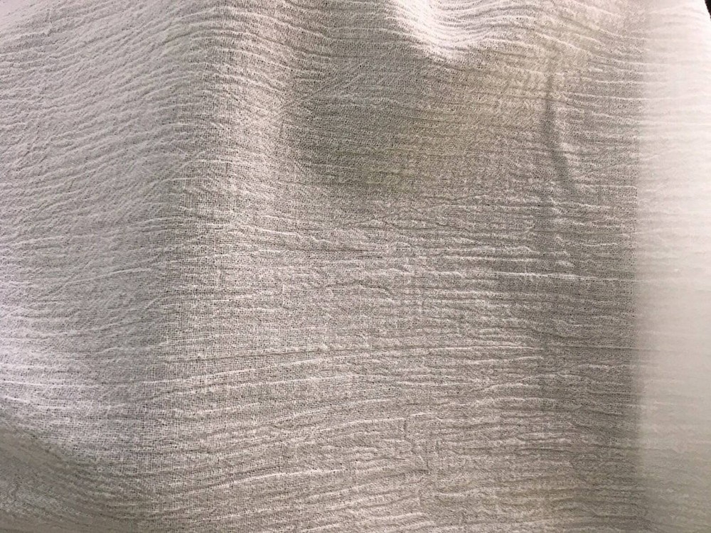 WHITE Crinkled Gauze Fabric 100% Cotton 51″ Wide Fabric by the Yard