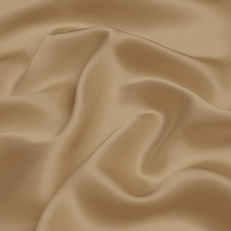 Caramel 100% Pure Mulberry Silk Fabric by the Yard