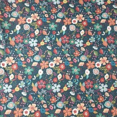 Stof of France Tiny Meadow Flowers Print Cotton 1 1/4 yard (45″) Quilt Fabric
