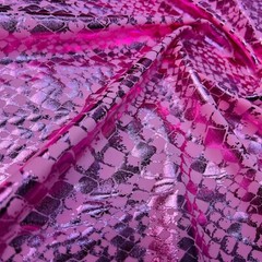 Animal Print Pink Snake I Spandex Fabric Stretch I 60″ wide by Yard I Swimwear