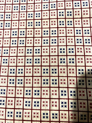 Vintage cotton fabric/Small check print with X pattern 1 yd plus 16″ x 45″