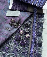 Linton Tweeds French Jacket Kit Wool Boucle Silk Twill Trims Buttons Label