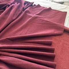 PENDLETON Virgin Wool 6+Yd Remnant 60″ Wide Burgundy Sponged Medium Weight Label