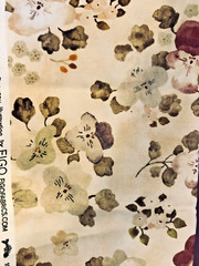 Marcel by Cecile Metzger For FIGO Fabrics Watercolor Pansies Neutral BTFQ