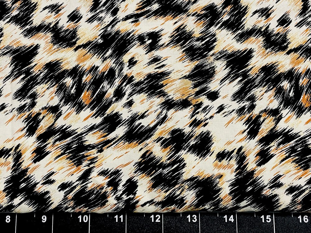 Tina Scrap 9”x21” Fur Hair Cheetah Leopard Jaguar Animal Print Cotton Fabric
