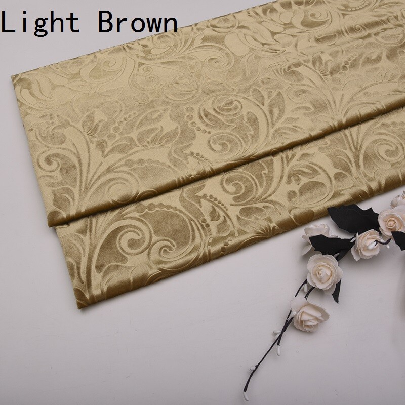 Embossed Velvet Cloth Upholstery Fabric Sofa Furniture Bedding Decor Soft Floral