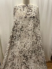 Cotton Rayon Blend Abstract Mottled Print Dark Taupe Cream Fabric By The Yd 56″W