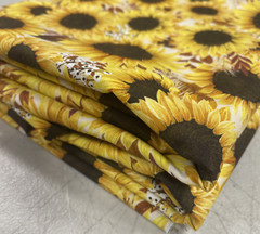 Brother Sister Design Studio Cotton Fabric Sun Flowers 3 Yards 23″ x 45″ New