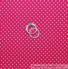 BonEful FABRIC FQ Cotton Quilt Pink White Tiny Small Little Pin Polka Dot Minnie