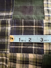 Patchwork Madras Plaid Cotton Fabric 46” X 5.5 Yards Blue Green White Black New