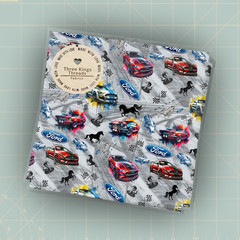 Ford Cars Mustang Shelby Cobra Racing DBP 1 Yard Fabric Seamless Design 59×36