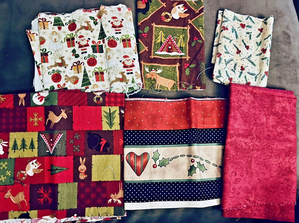 Stash Builder Christmas Holiday Lot of 6 Different Woodlands Remnants READ 4 SZ