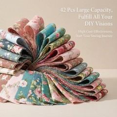 42 Pcs Jelly Roll Fabric Strips Quilting 2.6 Inch Precut Cotton Bundles Floral