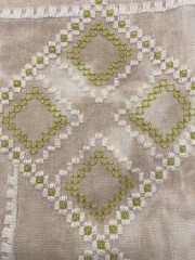 Vintage Cotton Fabric Bundle 5.5 Yards Leaf Floral Table Linen Sewing Lot