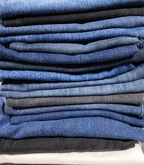 Denim Jeans Leg Fabric Scraps Craft Quilt DIY Upcycle Sew Project 10Lb Lot