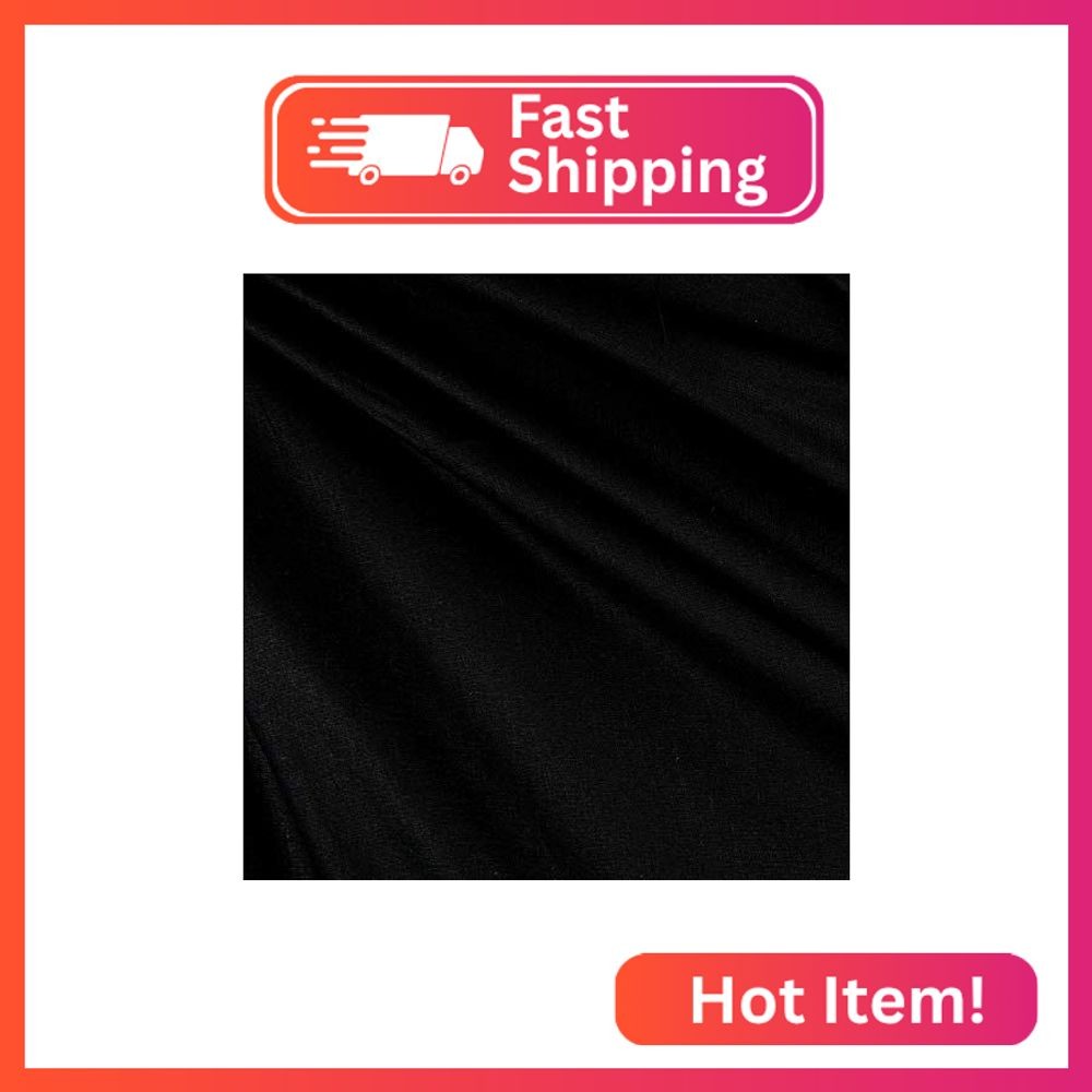 Rayon Linen Blend Black, Fabric by the Yard