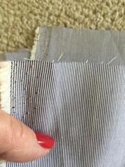 Fabric Solid Light Blue & White Color Very Thin Ticking Striped 61.5″ wi 32″ lon