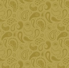 CAMELOT FABRICS – Howdy Partner By Gabrielle Neil – Prairie Paisley – Ochre