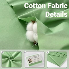 100% Combed Cotton Fabric by The Yard, 66 inches Wide, Premium Soft Breathabl…