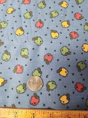 45″ X 5.6yd Pumpkin Patch Apple & Star Print Cotton Sewing Craft Quilting Fabric