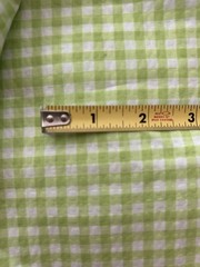3.33 yds of Lime Green Check Seersucker Cotton/Polyester Blend Fabric 45″ wide