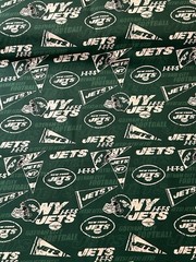 NFL New York Jets Football Cotton Fabric 1/2 Yard (18 By 58”) New