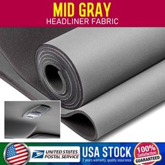 Mid-Gray Foam Backing Headliner Fabric for Car Roof Ceiling Liner Replacement