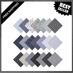 Quilting Squares Fabric, 21 Piece Charm Pack, 10×10 Inches, Cotton Quilt Patches