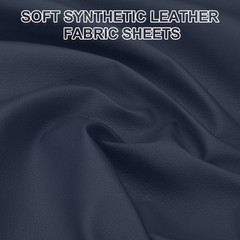 63×39.4in Faux Leather Sheets, Faux Leather Fabric Vinyl PVC, Navy Blue
